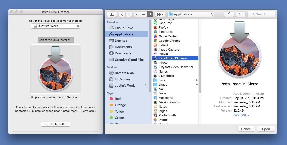 Create a bootable installer for mac os sierra windows 7